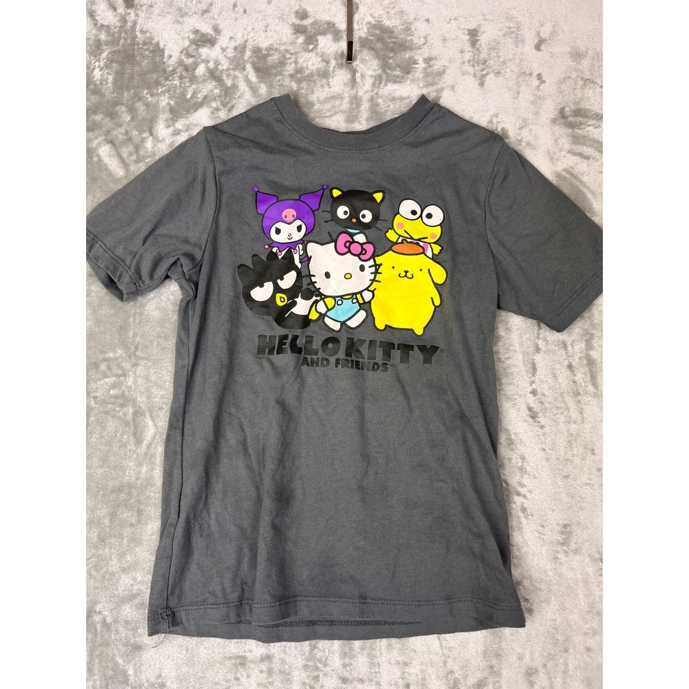 HELLO KITTY LITTLE GIRLS GRAY GRAPHIC SHORT SLEEVE T-SHIRT‎ SIZE Medium 8